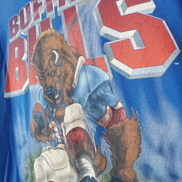 VTG 1994 Buffalo Bill's Stampede NFL Football T Shirt M Mens Single Stitch Salem - Picture 6 of 12